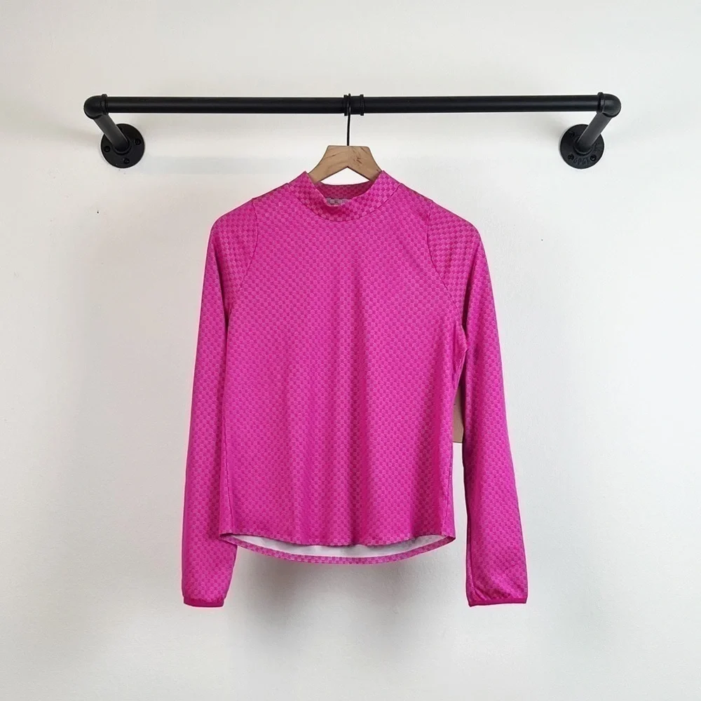 NWT Nike Dri-Fit Ace Long Sleeve Golf Polo Top in Pink